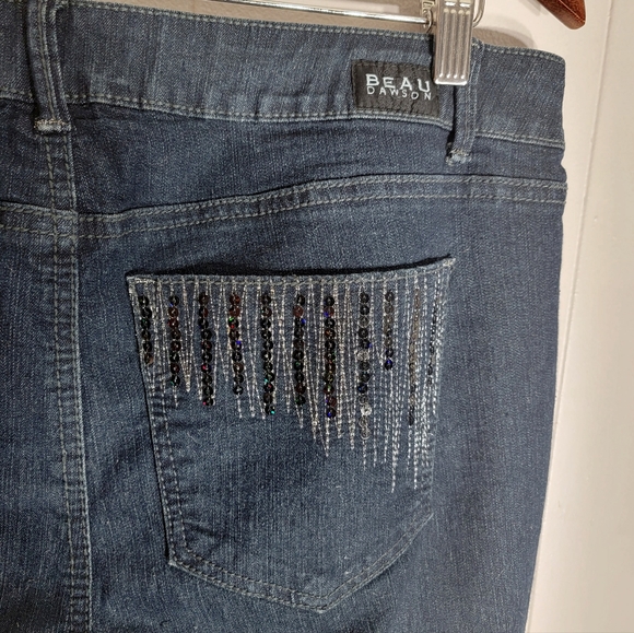 ❗️ 4/$25 Beau Dawson Bootcut High Rise Sequin Pocket Stretch Jeans Size 14 - Picture 6 of 8